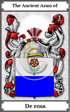 De rosa Family Crest Download (JPG)  Book Plated - 150 DPI